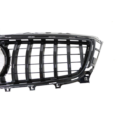 Gloss Black Bumper Upper Grille Fit 2011-14 Mercedes W218 CLS350 CLS500 CLS550