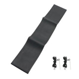 Black Microfiber Leather Universal DIY Steering Wheel Cover Fits 15inch Car US