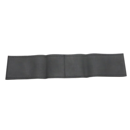 Black Microfiber Leather Universal DIY Steering Wheel Cover Fits 15inch Car US