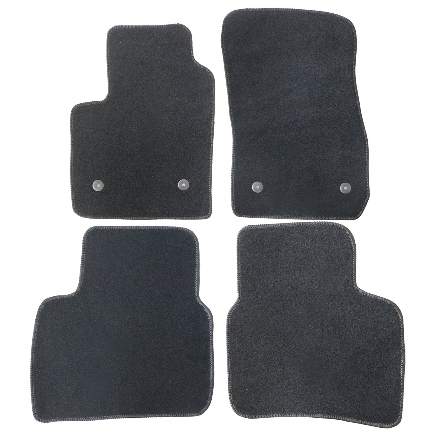 New For 2019-2025 Cadillac XT4 Front & Rear Velour Floor Mats Carpet Black 4PCS