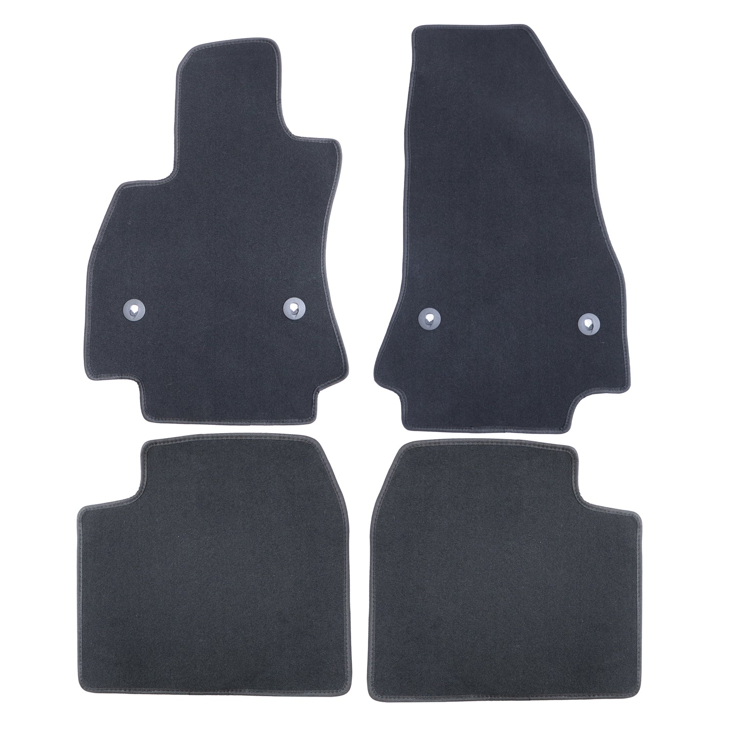 New For 2014-2020 FIAT 500L Front & Rear Velour Floor Mats Carpet Black 4PCS