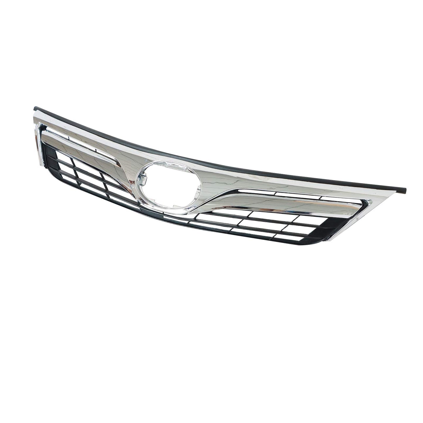 Fit 2012-2014 Toyota Camry Front Bumper Upper Lower Grille Set w/Fog Hole Cover