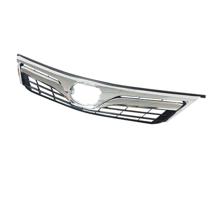 Fit 2012-2014 Toyota Camry Front Bumper Upper Lower Grille Set w/Fog Hole Cover