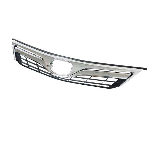 Fit 2012-2014 Toyota Camry Front Bumper Upper Lower Grille Set w/Fog Hole Cover
