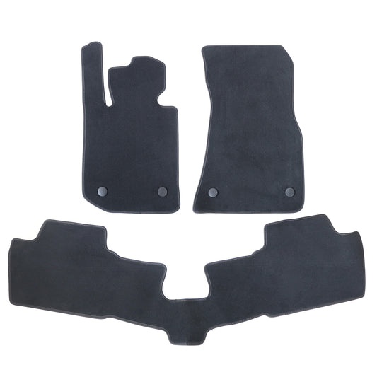 New For 2021-2026 BMW 430i Front & Rear Velour Floor Mats Carpet Black 3PCS