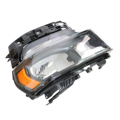 For 2019-2024 Ram 2500 3500 Driver Left w/Bulb Halogen Headlight Black Bezel