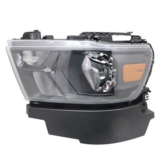 Driver For 2019-2024 Dodge RAM 1500 Chrome Trim Halogen Headlight 68316087AJ