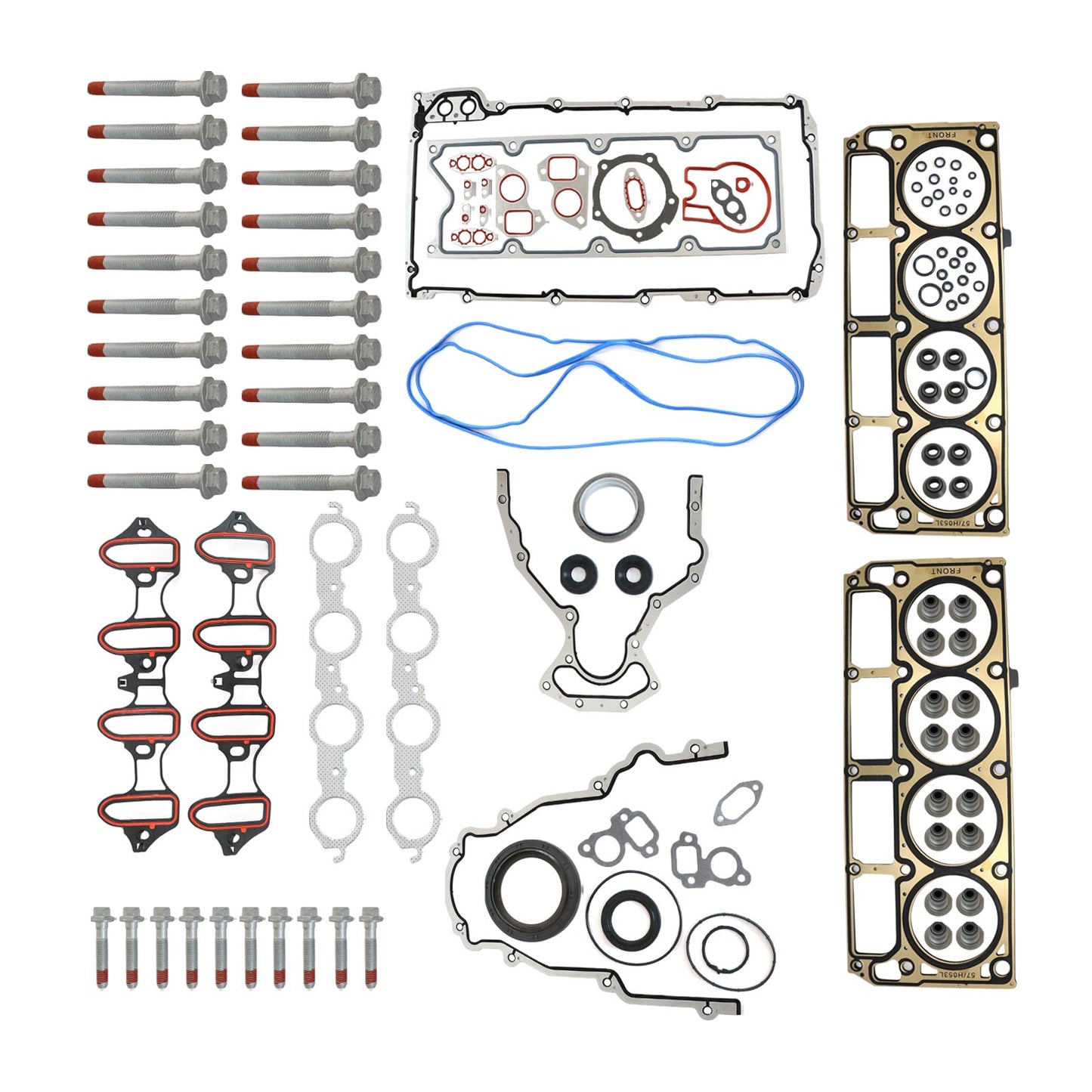 Full Cylinder Head Gasket Set Bolts For 2007-13 Chevrolet GMC Sierra Buick 5.3L