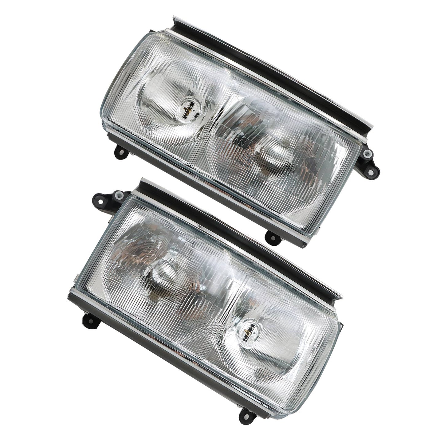 Pair For Toyota Land Cruiser 1991-1997 LC80 Headlamps Headlights Left+ Right