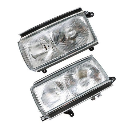 Pair For Toyota Land Cruiser 1991-1997 LC80 Headlamps Headlights Left+ Right