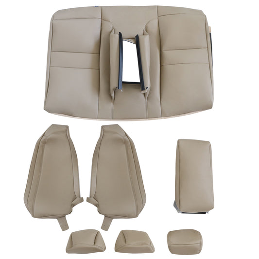 Fits 2008-2012 Honda Accord EX-L Rear Bench Top Headrest Leather Seat Cover Tan