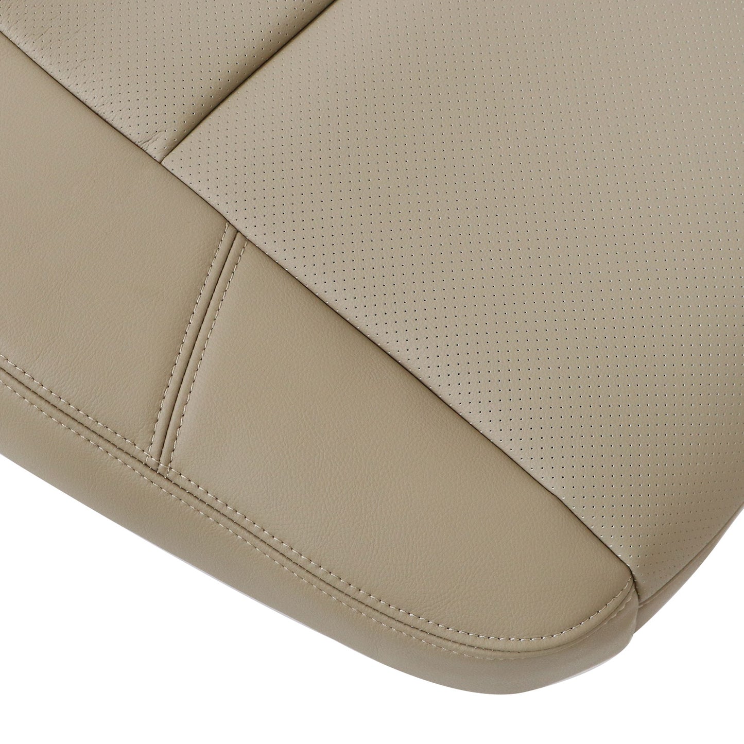2nd Row Driver Top PERF Seat Cover Tan For 2009-2014 Cadillac Escalade ESV EXT