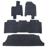 Front+Rear Replacement Velour Floor Mats Carpet Blk For 2018-2026 Honda Odyssey