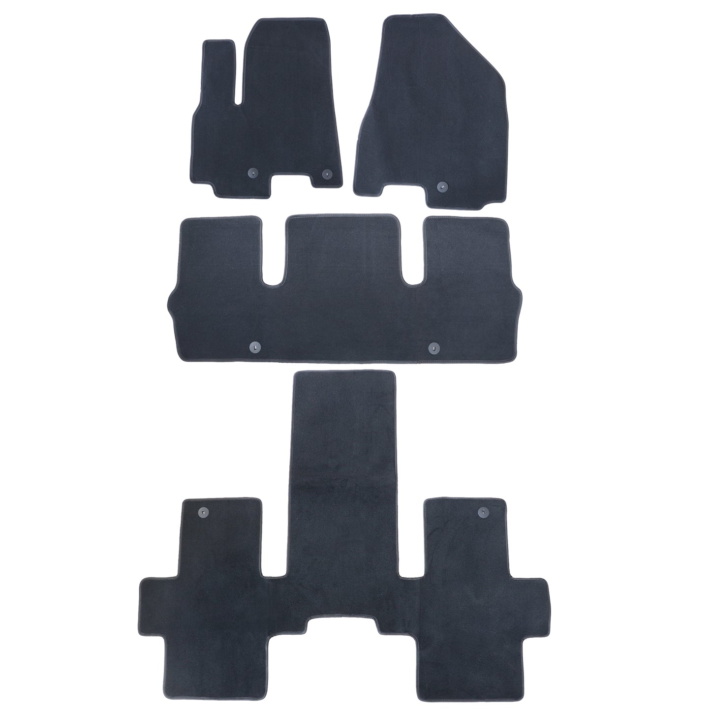 4Pcs For Kia Sedona 2015-2020 Front & Rear Floor Mats Carpet Replacement Velour