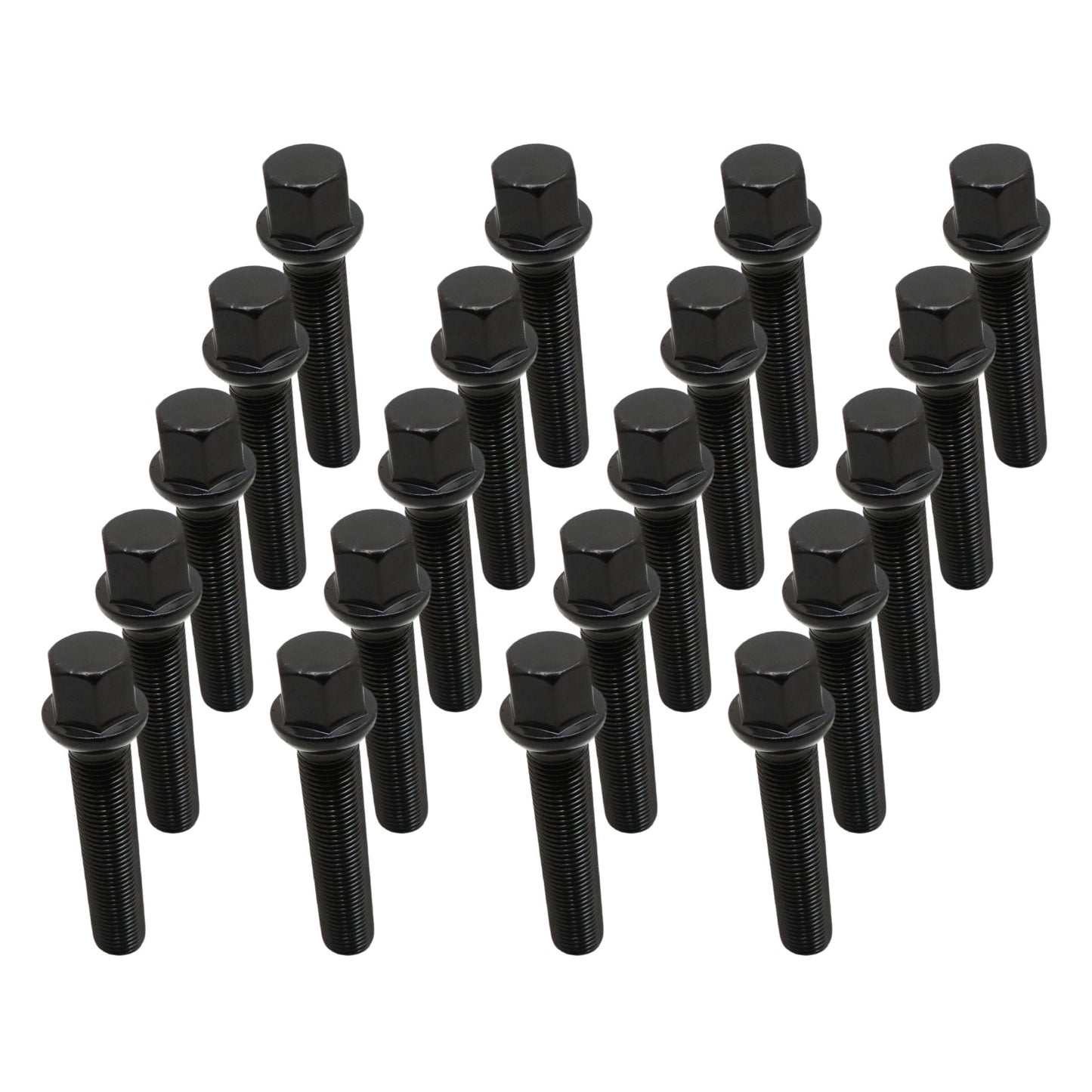 [20]M14X1.5 Black 65 mm Extended bolts Fits For Mercedes-Benz 1994-2023 Spacers