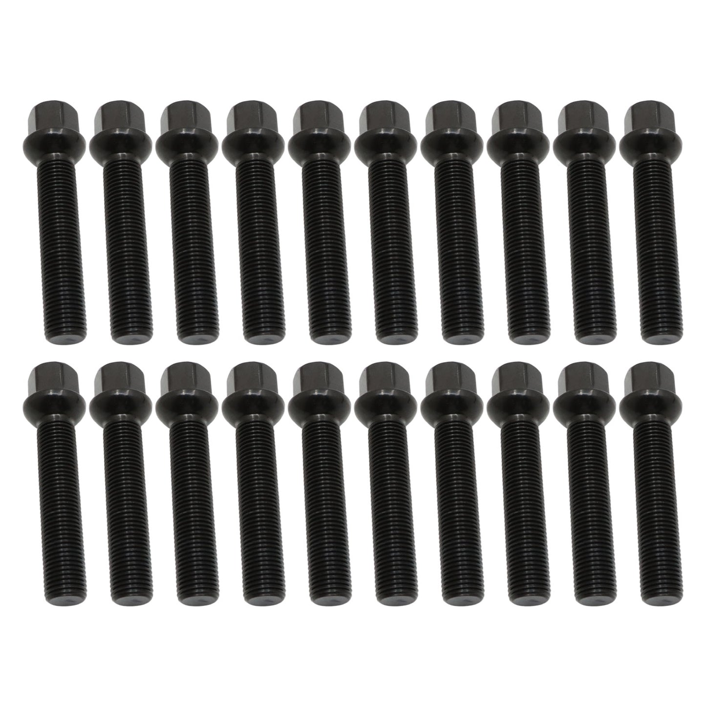 [20]M14X1.5 Black 65 mm Extended bolts Fits For Mercedes-Benz 1994-2023 Spacers