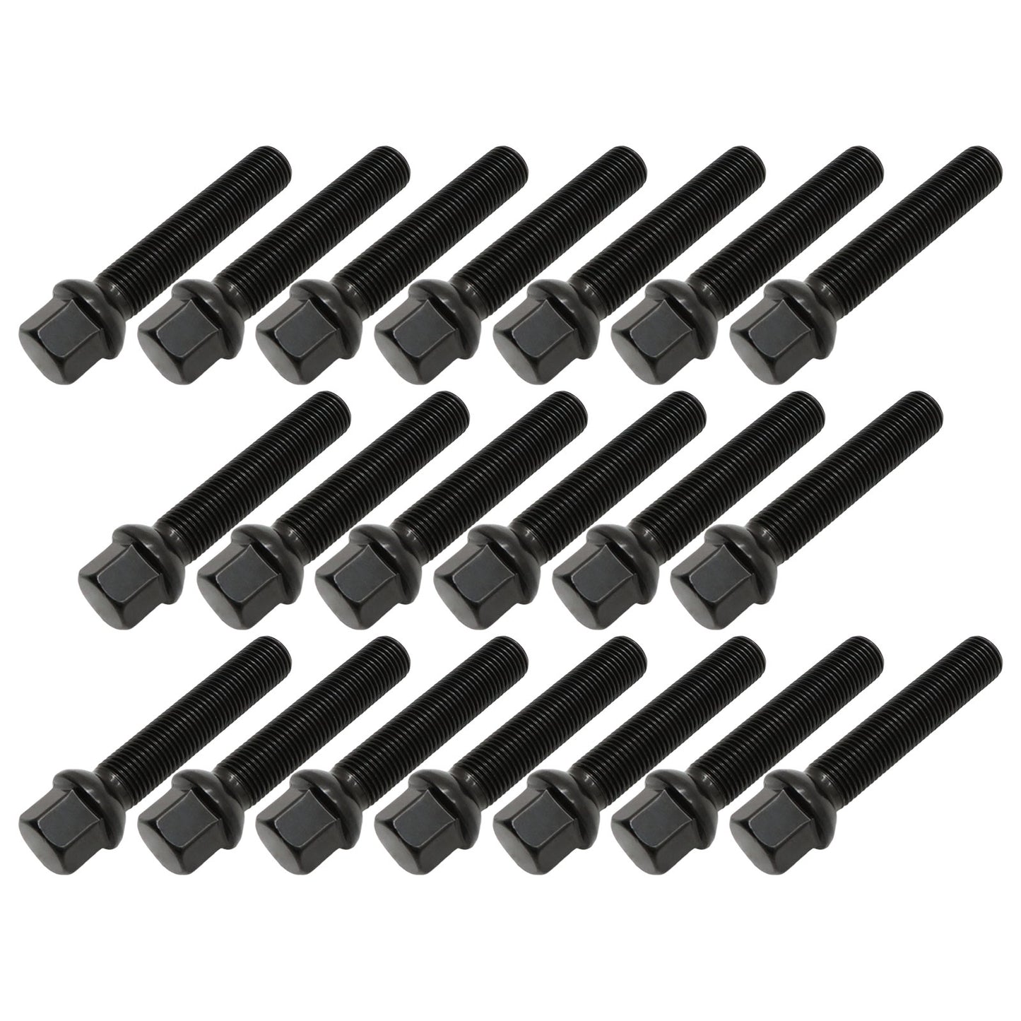 [20]M14X1.5 Black 65 mm Extended bolts Fits For Mercedes-Benz 1994-2023 Spacers