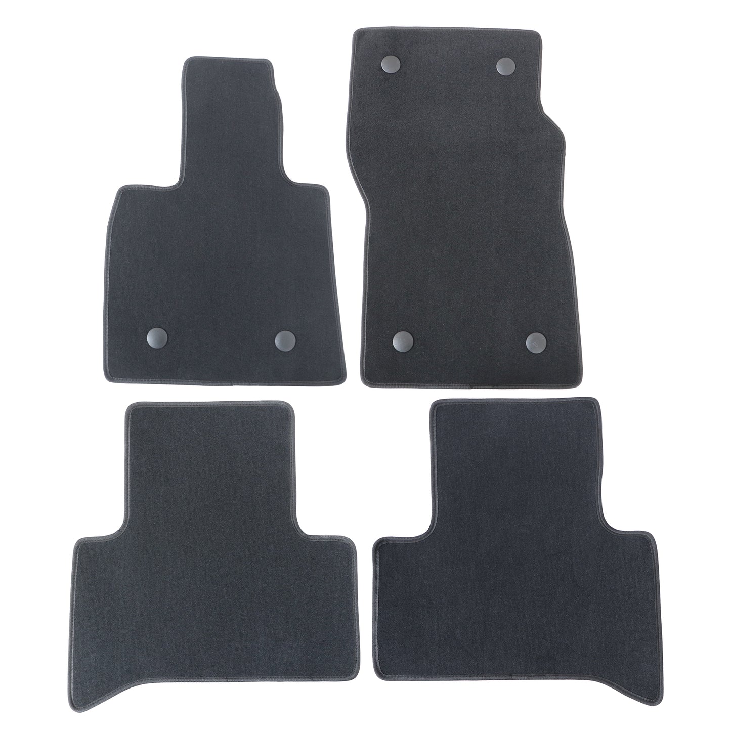 4X Fits Alfa Romeo Stelvio 2017-2025 Front & Rear Floor Mats Carpet Velour Black