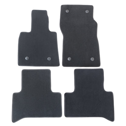 4X Fits Alfa Romeo Stelvio 2017-2025 Front & Rear Floor Mats Carpet Velour Black
