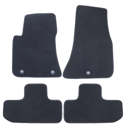 For 2011-2014 Dodge Challenger Front & Rear Velour Floor Mats Carpet Black 4PCS