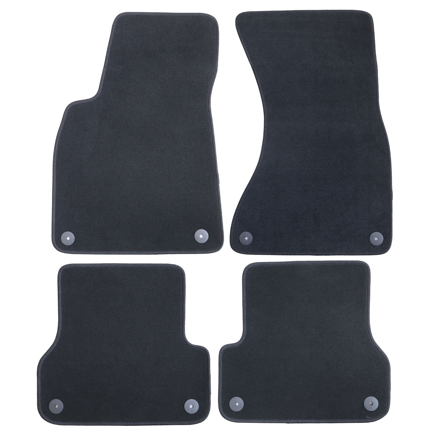 New For 2012-2018 Audi A7 Front & Rear Velour Floor Mats Carpet Black 4PCS