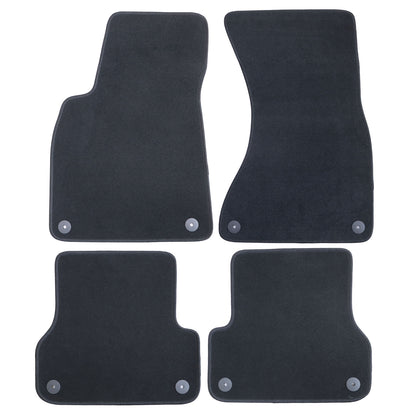 New For 2012-2018 Audi A7 Front & Rear Velour Floor Mats Carpet Black 4PCS