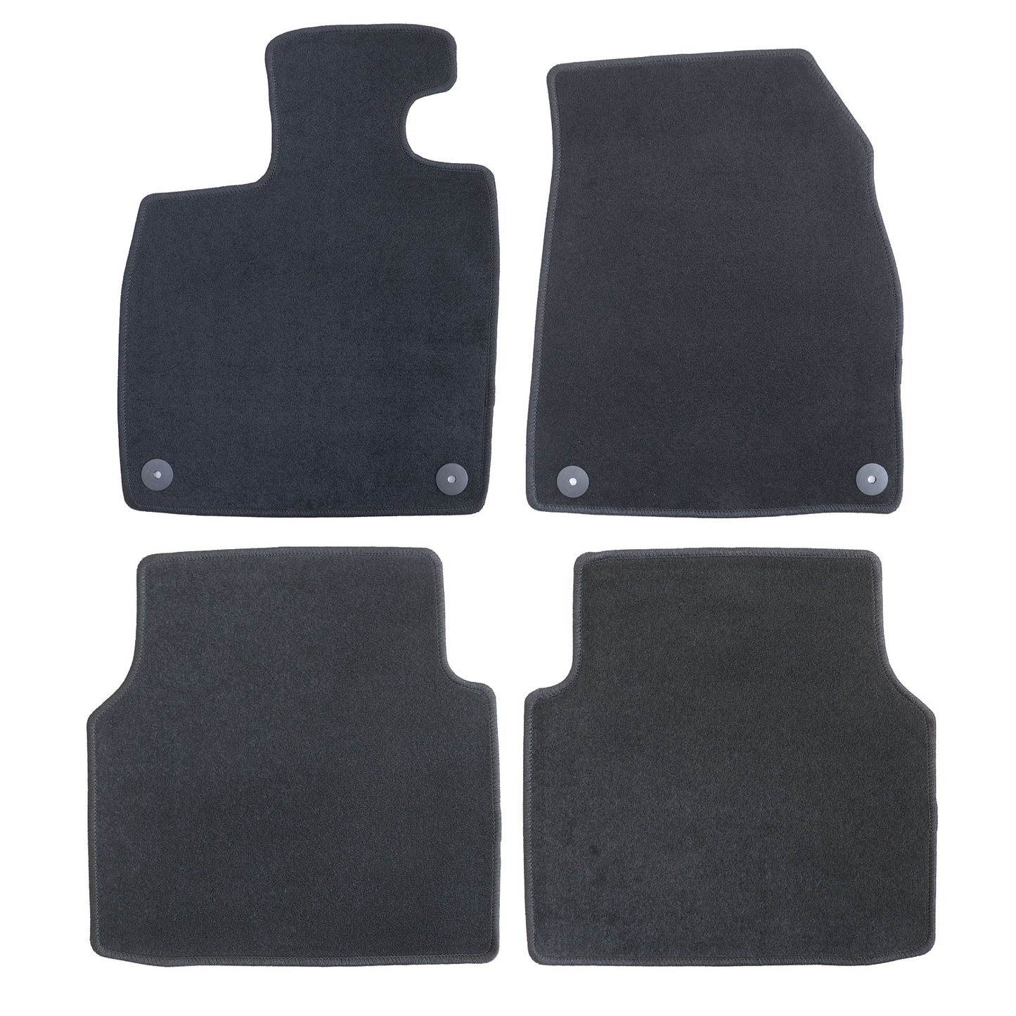 For 2021-2025 Volkswagen ID.4 Front & Rear Velour Floor Mats Carpet Black 4PCS