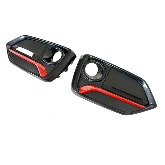 Fog Light Garnish Cover Set Front Rear fit 2017-2021 Honda Civic Hatchback