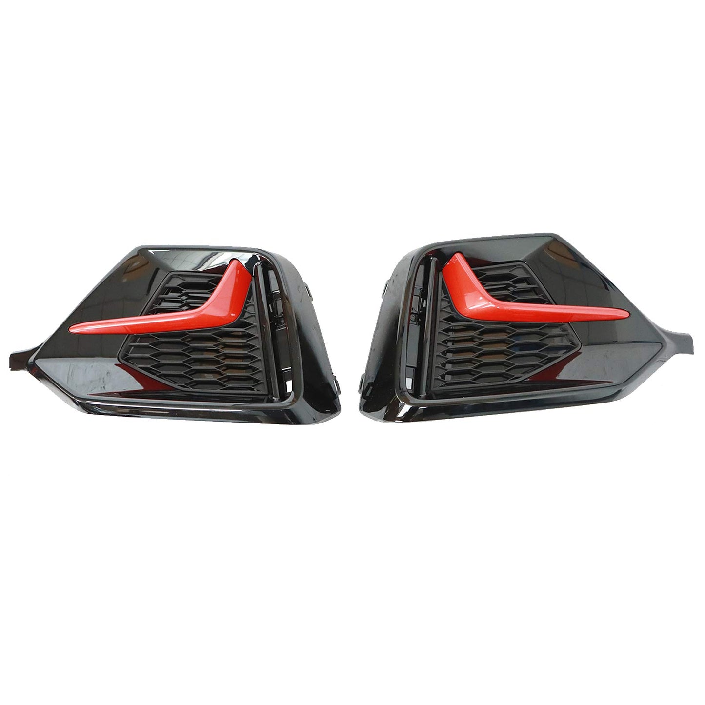 Fog Light Garnish Cover Set Front Rear fit 2017-2021 Honda Civic Hatchback