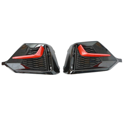 Fog Light Garnish Cover Set Front Rear fit 2017-2021 Honda Civic Hatchback
