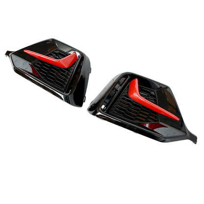 Fog Light Garnish Cover Set Front Rear fit 2017-2021 Honda Civic Hatchback