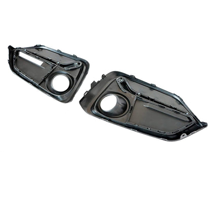 For 2017-2021 Honda Civic Hatchback Front + Rear Bumper Fog Light Garnish Covers