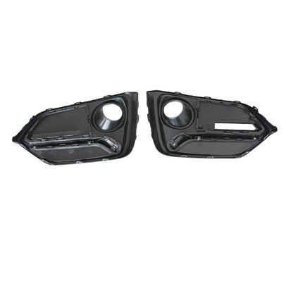 For 2017-2021 Honda Civic Hatchback Front + Rear Bumper Fog Light Garnish Covers