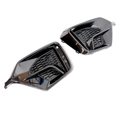 For 2017-2021 Honda Civic Hatchback Front + Rear Bumper Fog Light Garnish Covers
