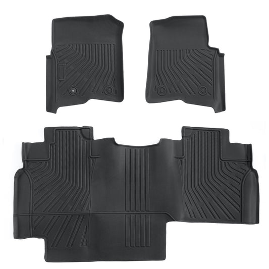 Floor Mats Liner Set For 2004-2008 Ford F-150 Super Crew Cab Front & Rear Black