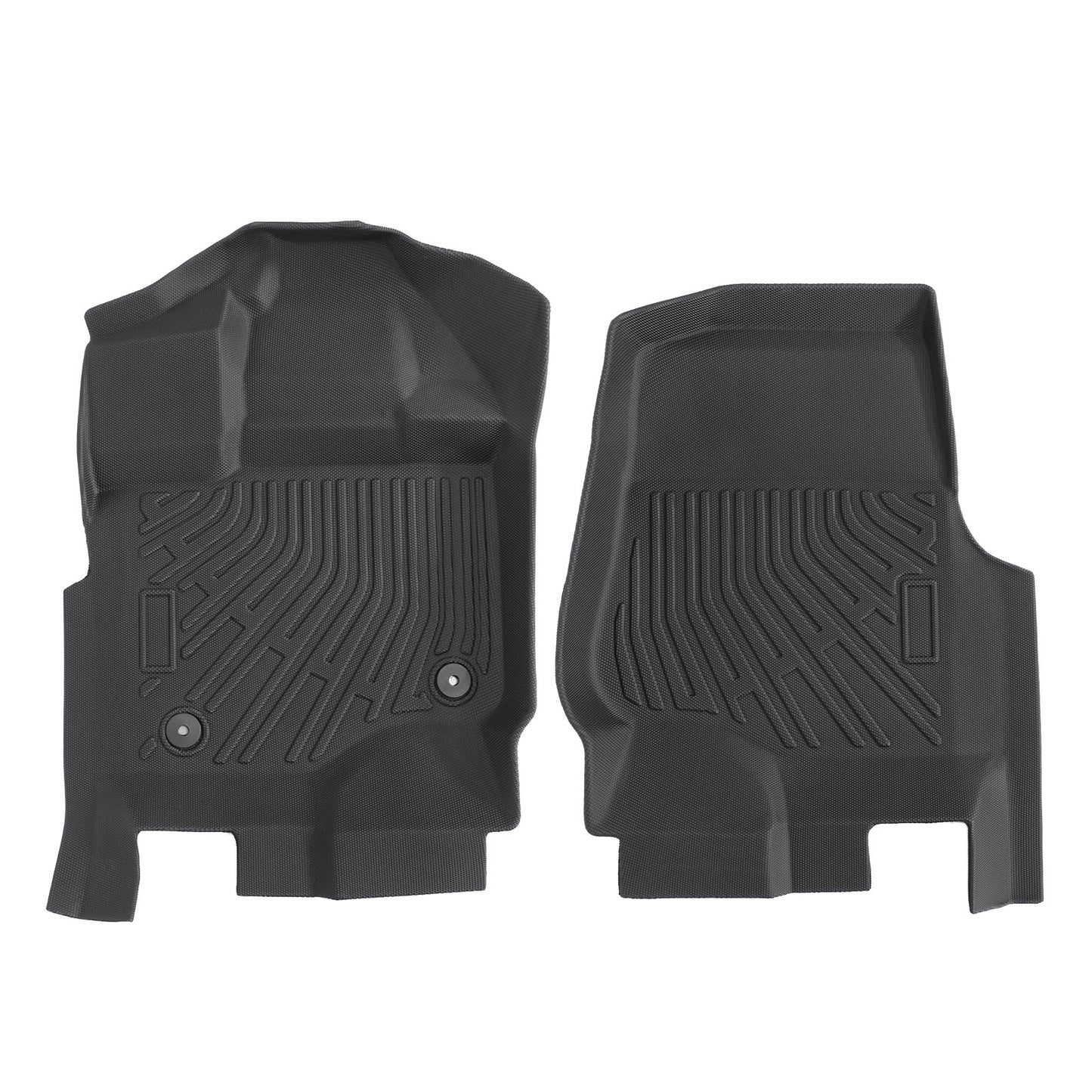 Front Floor Mats Liner Set TPE For 2015-2025 Ford F-150 Extended Cab/Crew Cab