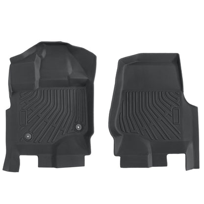 Front Floor Mats Liner Set TPE For 2015-2025 Ford F-150 Extended Cab/Crew Cab