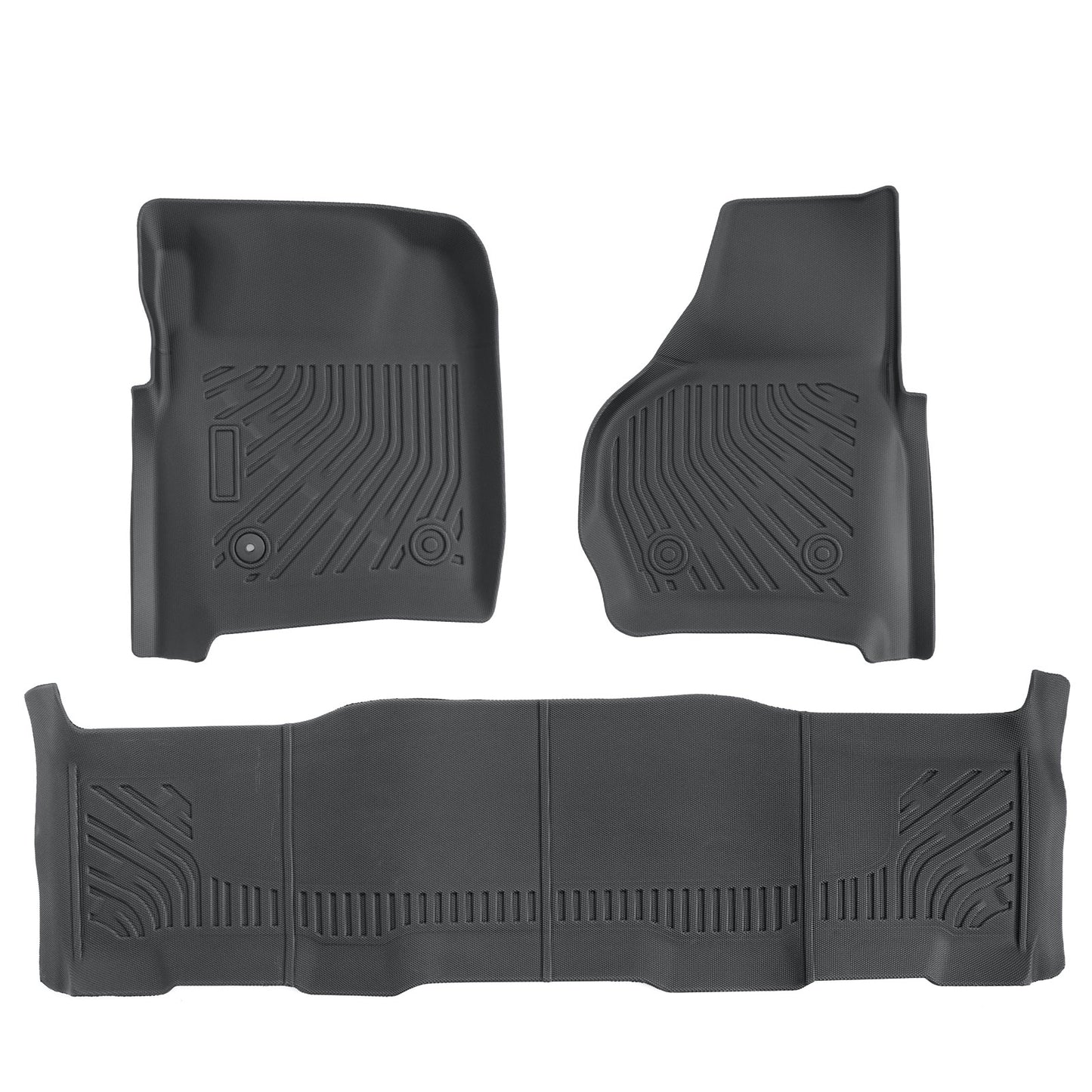 Floor Mats Liner For 1999-2007 Ford F-250 350 450 Super Duty Front & Rear Black