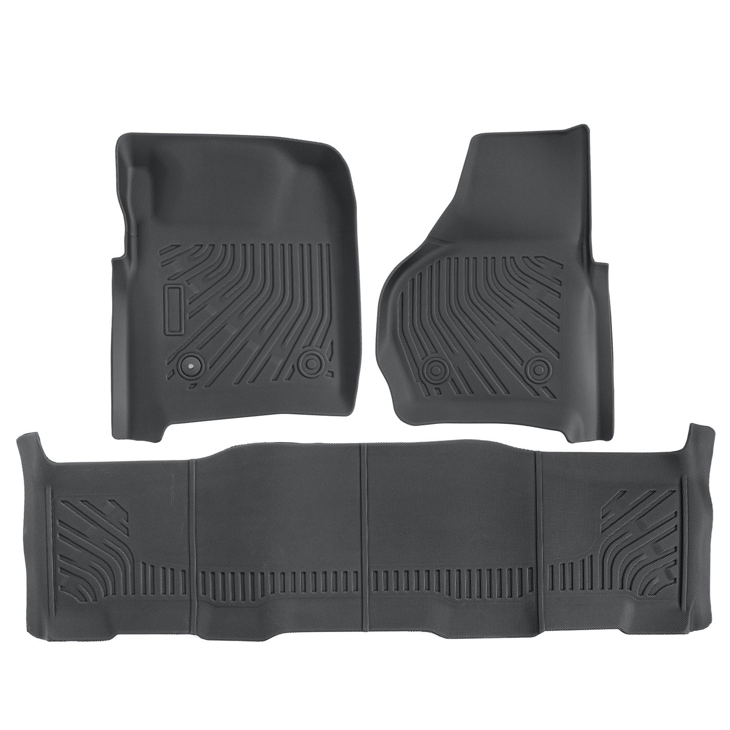Floor Mats Liner For 1999-2007 Ford F-250 350 450 Super Duty Front & Rear Black