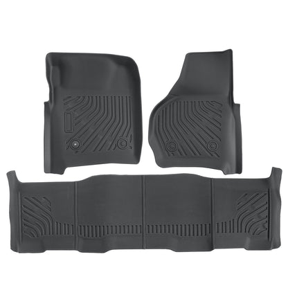 Floor Mats Liner For 1999-2007 Ford F-250 350 450 Super Duty Front & Rear Black