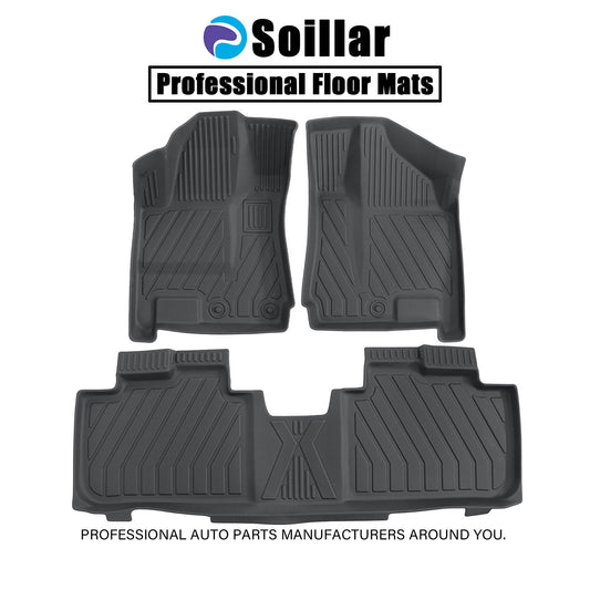3D Car Floor Mats For 2010-2016 Cadillac SRX 2-Row Floor Liners TPE All Weather