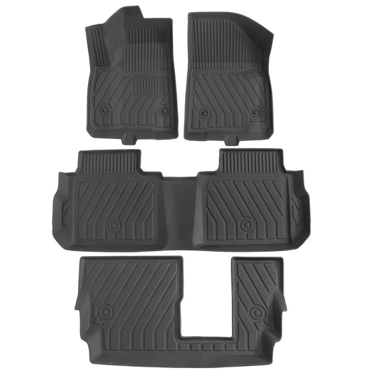 3 Row TPE Floor Mats Liner All Weather For 2020-2025 Cadillac XT6 Bench Seat 4x
