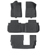 3 Row TPE Floor Mats Liner All Weather For 2020-2025 Cadillac XT6 Bench Seat 4x