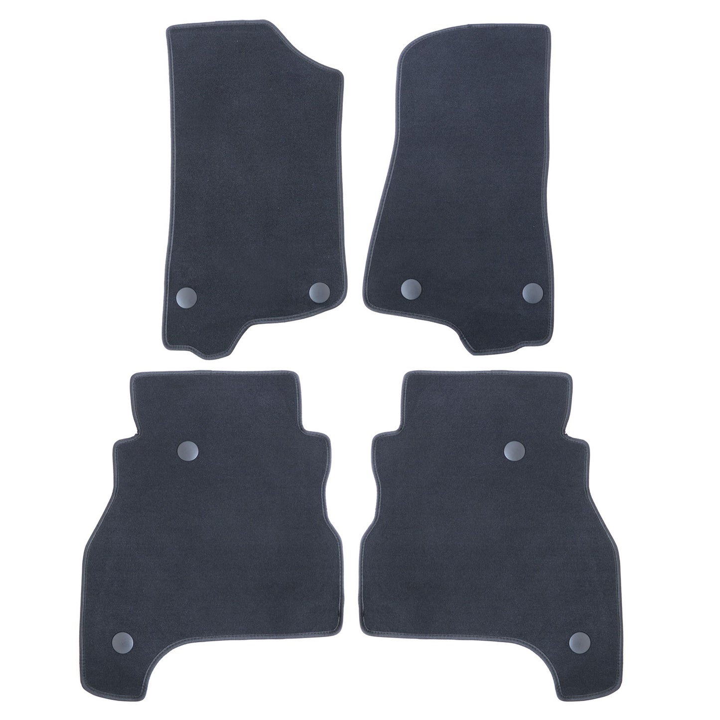 For 2020-2025 Jeep Gladiator Front & Rear Velour Floor Mats Carpet Black 4PCS