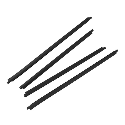 4 Pcs Black Window Weatherstrip Molding Trim Seal Fits Toyota Fortuner 2004-2015