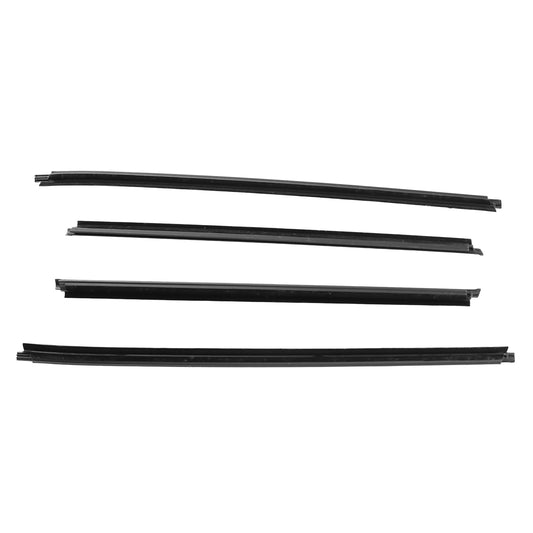 4 Pcs Black Window Weatherstrip Molding Trim Seal Fits Toyota Fortuner 2004-2015