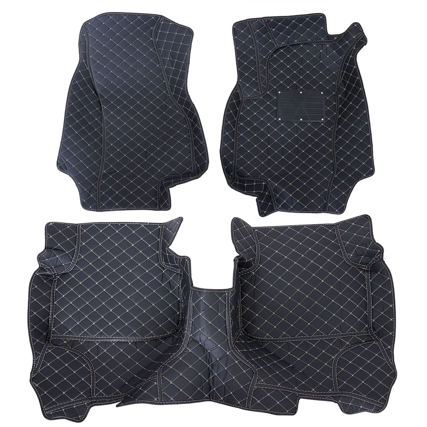 For 2022-2025 Volkswagen Taos Microfiber Leather Floor Mats Liners Front & Rear