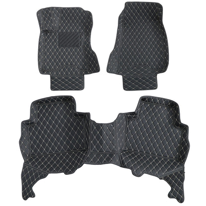 Leather Surround Floor Mats Liner Front & Rear 3Pcs For 2008-2013 Nissan Rogue