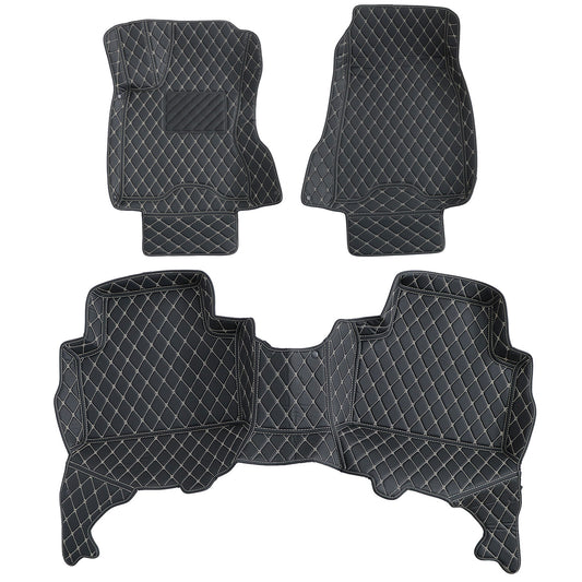 Leather Surround Floor Mats Liner Front & Rear 3Pcs For 2008-2013 Nissan Rogue