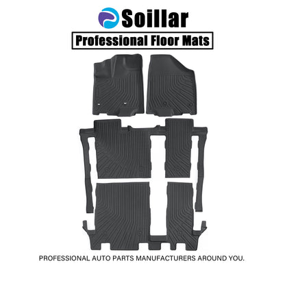 Floor Mats Liners TPE For 2013-2020 Toyota Sienna 8 Seats 3D Model  All-Weather